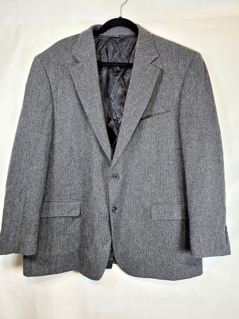 Brooks Brothers 346 Herringbone Wool Sport Coat Gray 48R